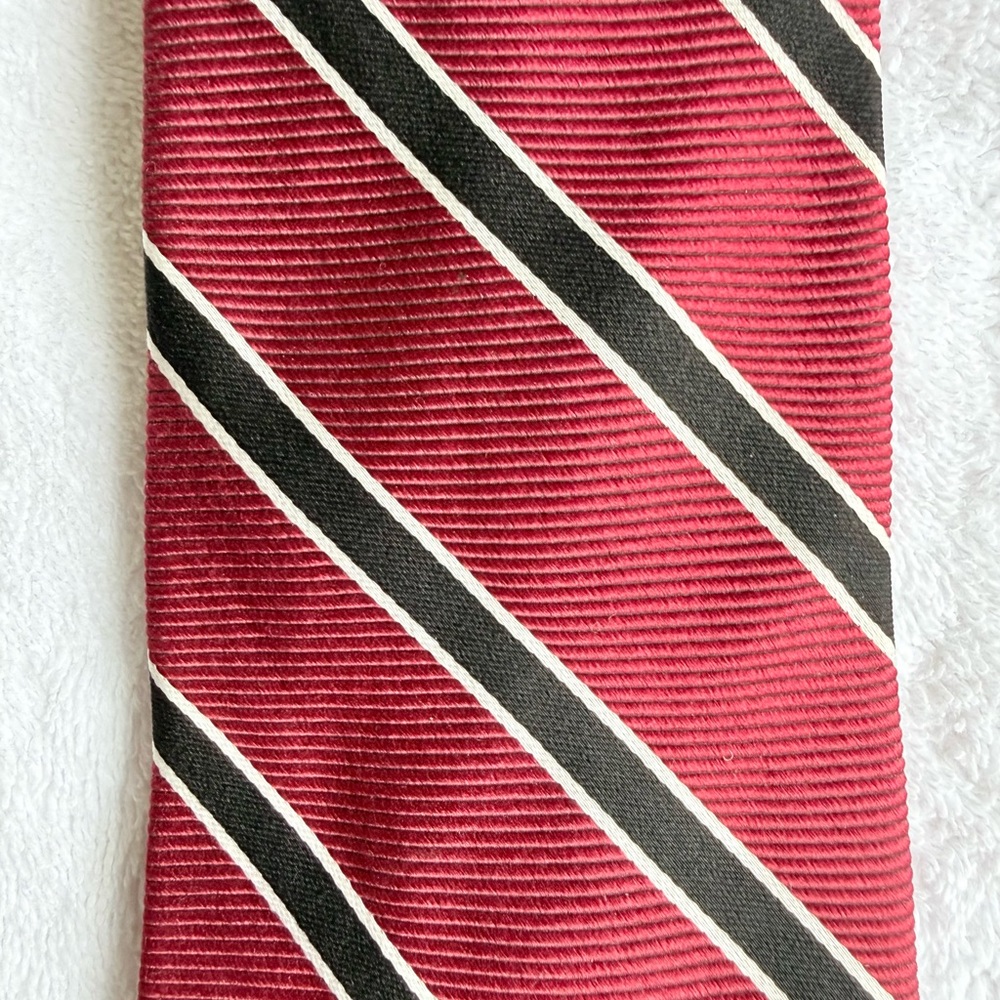 Brooks Brothers silk tie.   Red with black stripes
